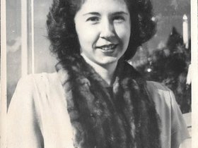 1949, Mom and Dept. store Xmas tree Closeup Crop.jpg